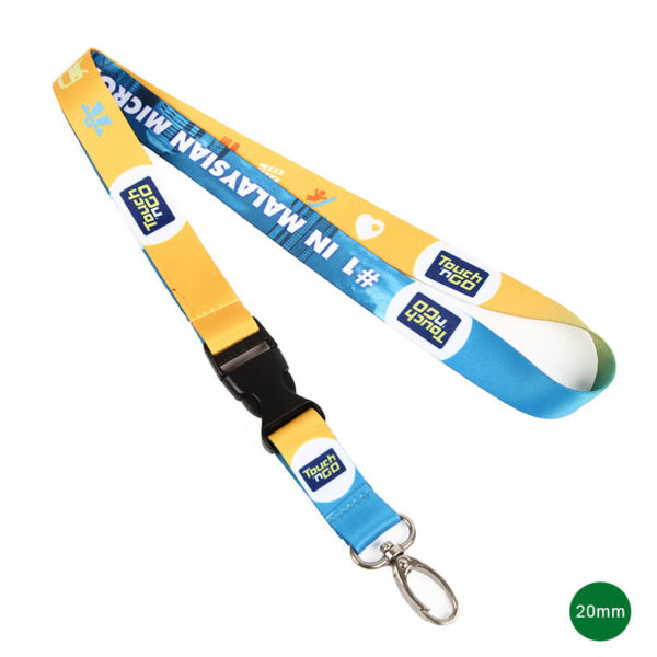 full color print lanyard with buckle