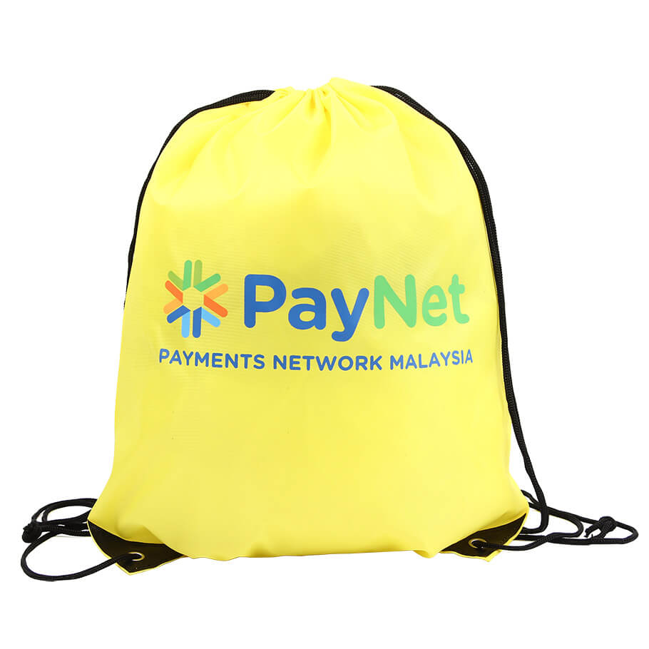 yellow drawstring bags