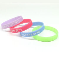 Printed Glows in the Dark Silicone Wristband (Unisex, Screen Print)