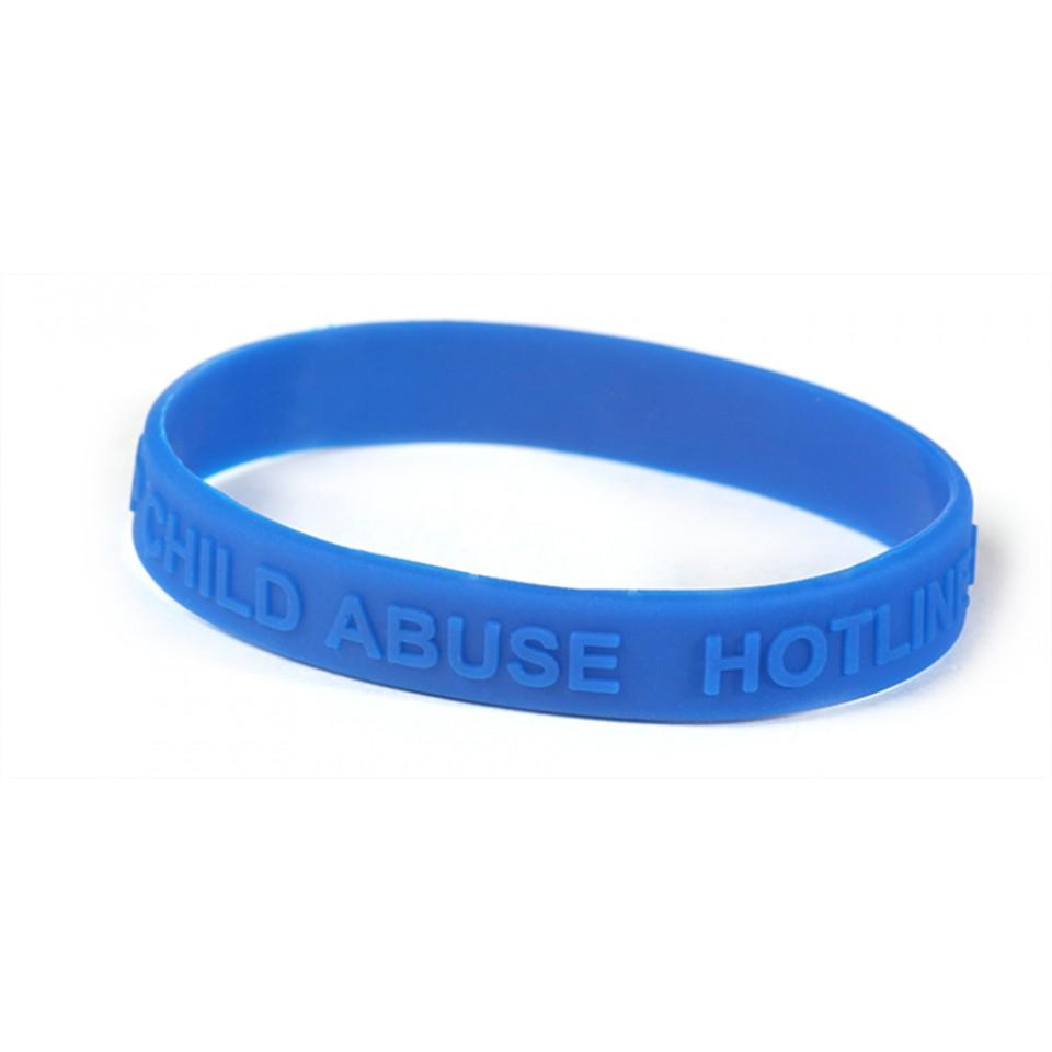 Custom Embossed Wristbands Without Colour Filled | Brand Lifesavers