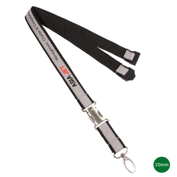 Double layer Lanyards with logo embroidery