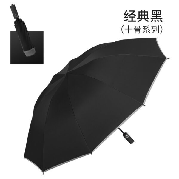 3 fold inverted umbrella black