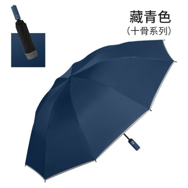3 fold inverted umbrella navy