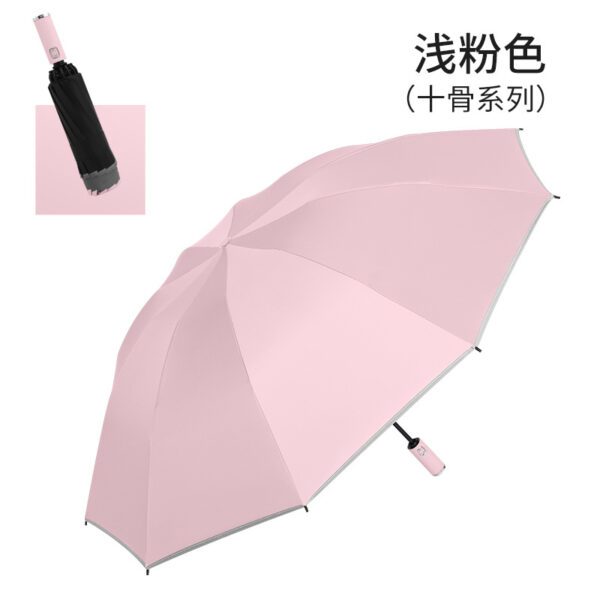 3 fold inverted umbrella pink