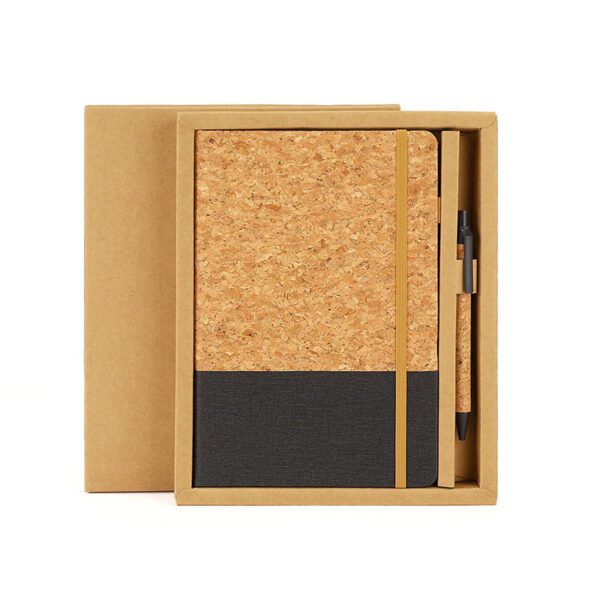 CORK NOTEBOOK SET BLACK