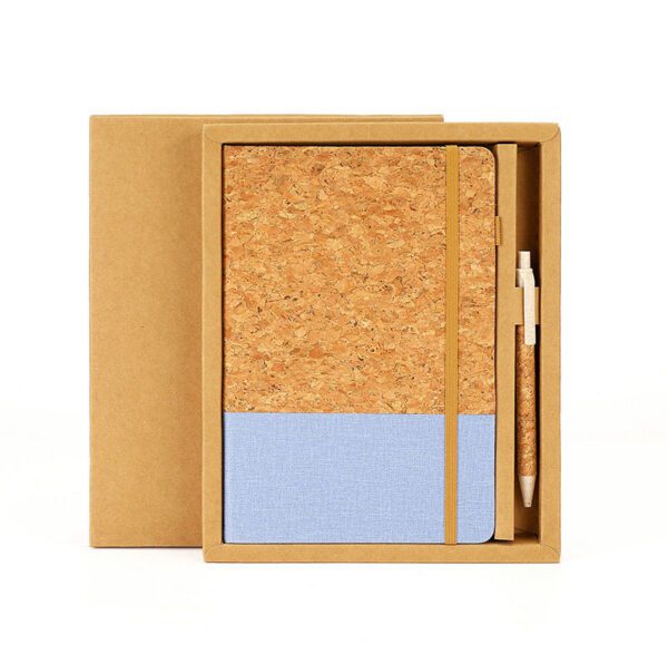 CORK NOTEBOOK SET BLUE