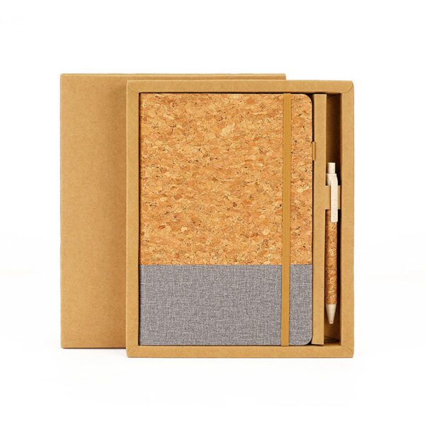 CORK NOTEBOOK SET GREY