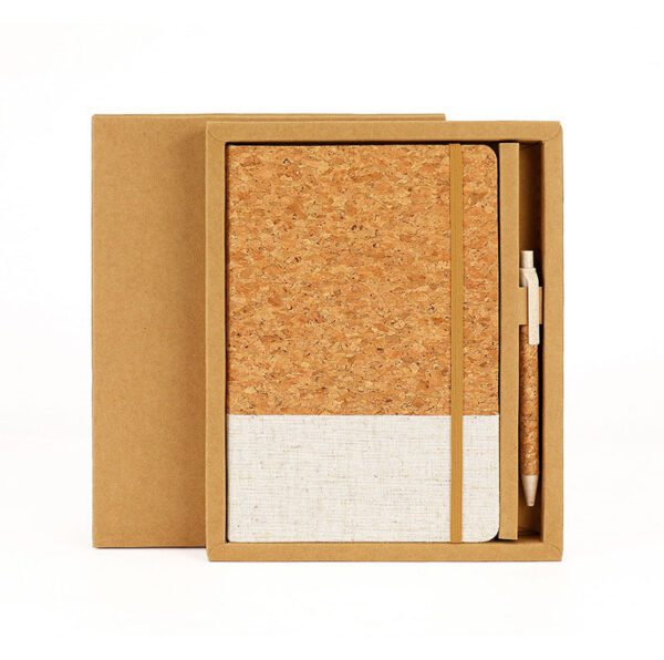 CORK NOTEBOOK SET WHITE