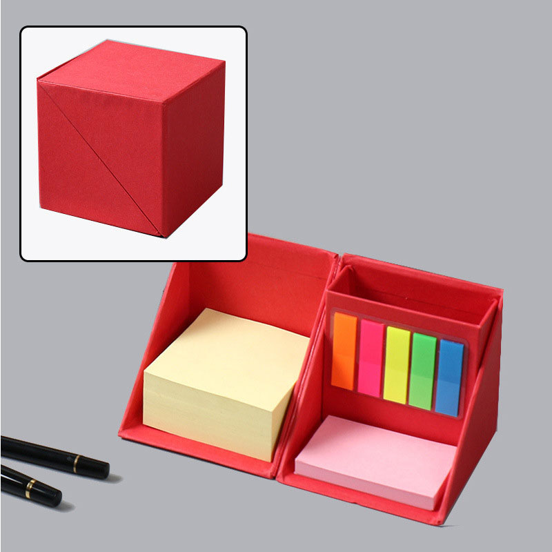 Sticky Memo Box red