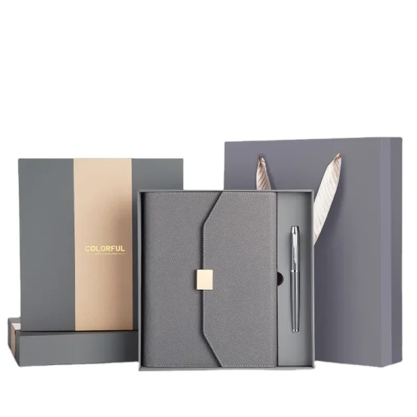 Notebook gift set grey