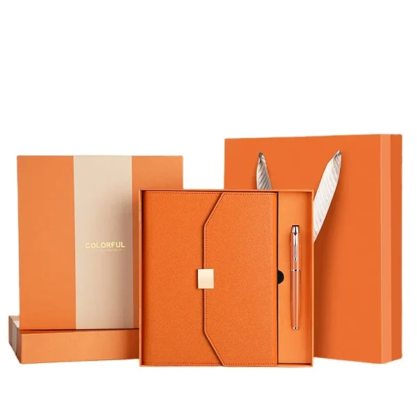 Notebook gift set orange