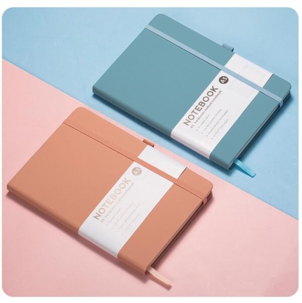 pu leather notebook pink sky blue