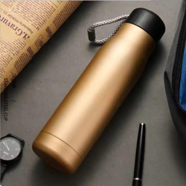 portable stainless steel drinking bottle gold