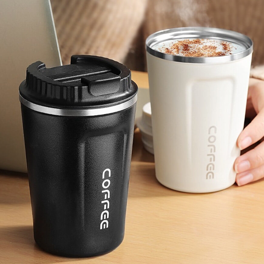 travel coffee steel mug