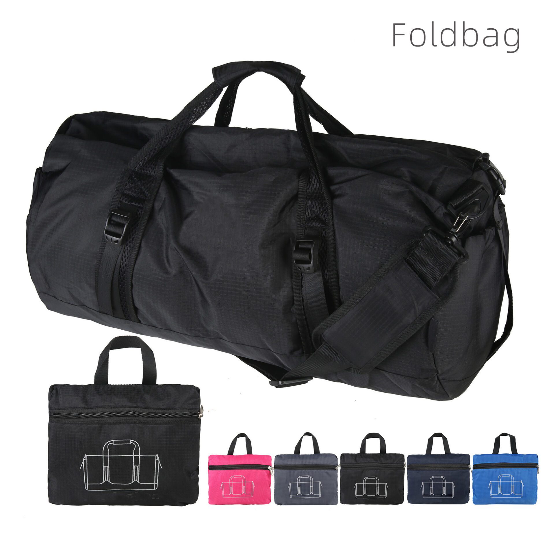 Foldable Duffle Gym Bag - With Company Logo Branding Option