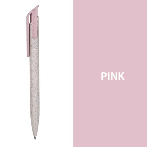eco wheat straw pen pink