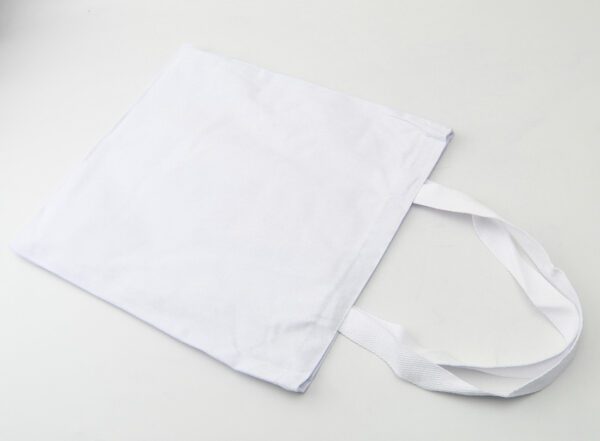 white cotton tote bag