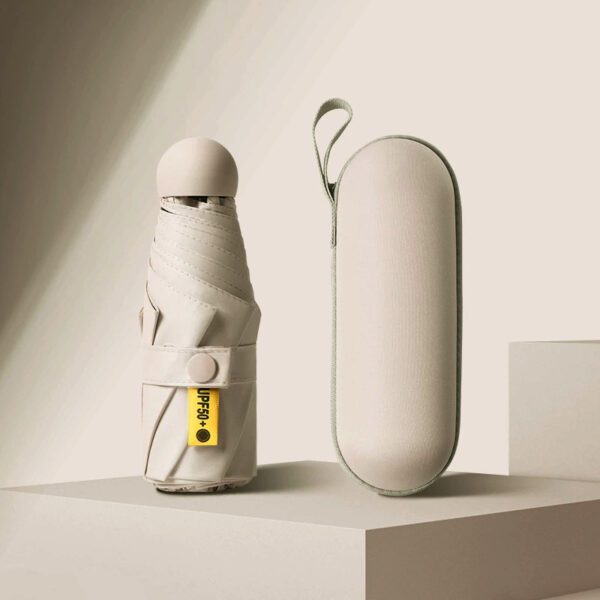 mini capsule umbrella beige