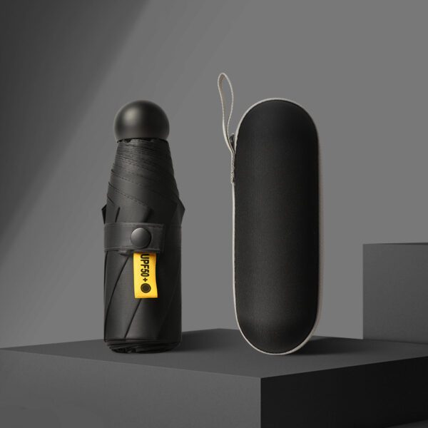 mini capsule umbrella black