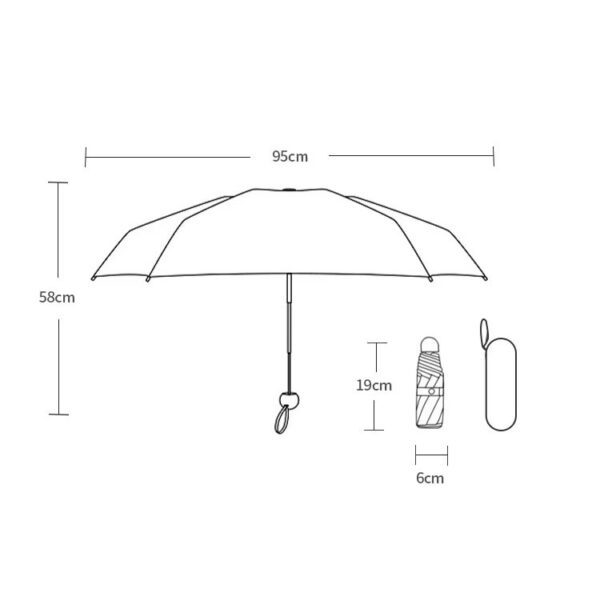 mini capsule umbrella dark 9