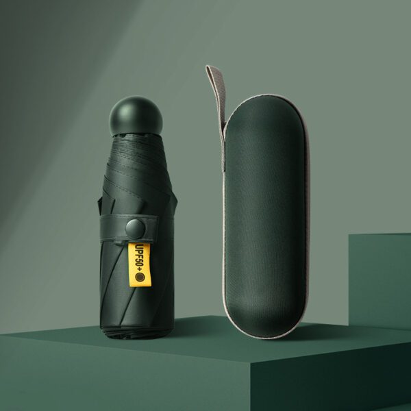 mini capsule umbrella dark green
