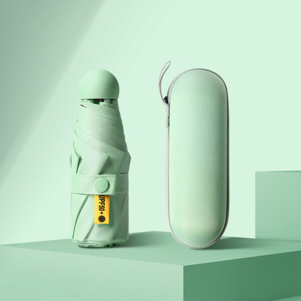 mini capsule umbrella green