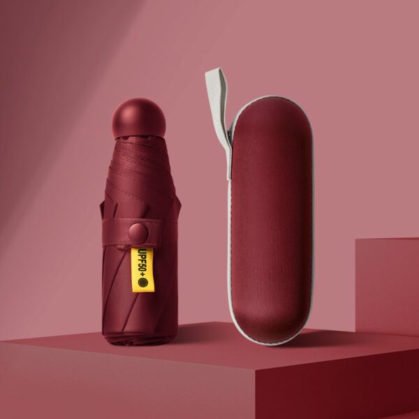 mini capsule umbrella maroon