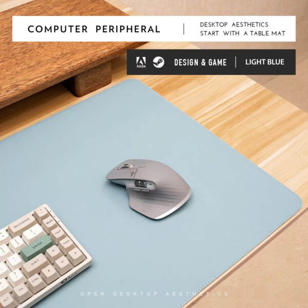 desk pad light blue