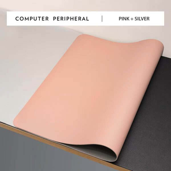desk pad pink silver