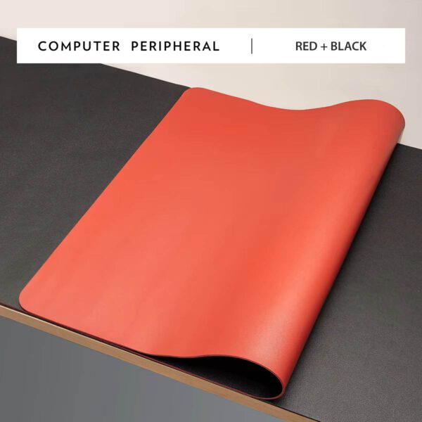 desk pad red black