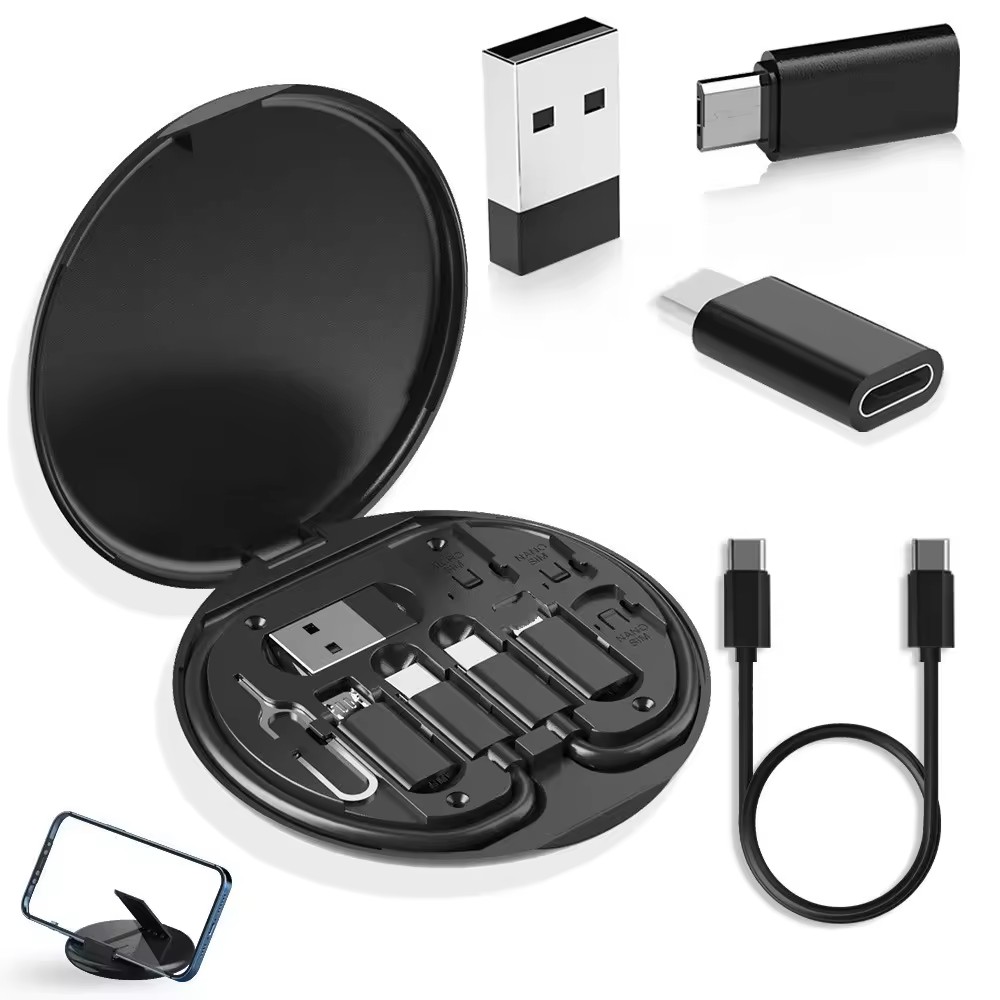 Charging Cable Storage Box Black