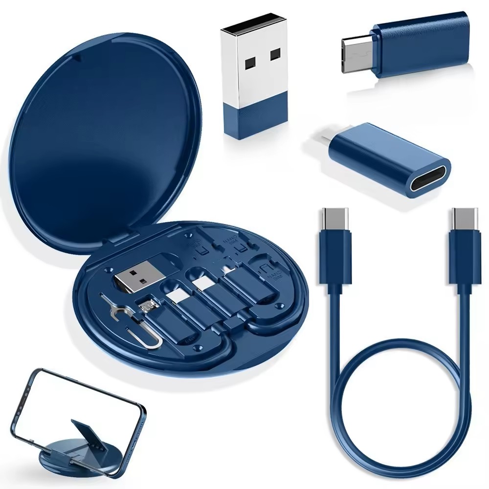 Charging Cable Storage Box Blue